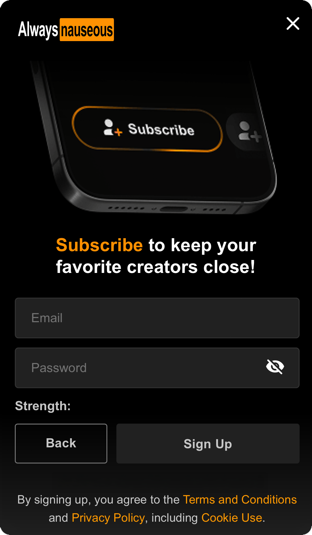 Always Nauseous Subscribe